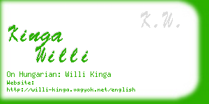 kinga willi business card